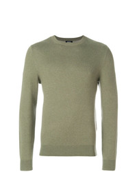 Pull à col rond olive A.P.C.