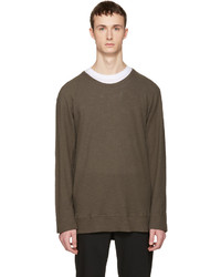 Pull à col rond olive Ann Demeulemeester