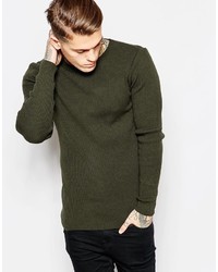 Pull à col rond olive Asos