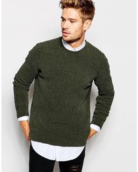 Pull à col rond olive Asos