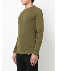 Pull à col rond olive Balmain