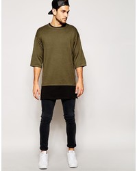 Pull à col rond olive Asos