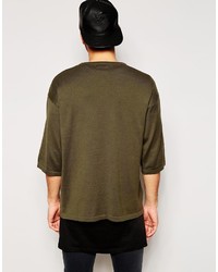 Pull à col rond olive Asos