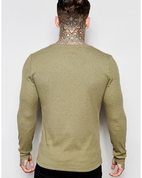 Pull à col rond olive Asos