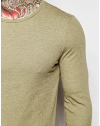 Pull à col rond olive Asos