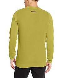 Pull à col rond olive camel active