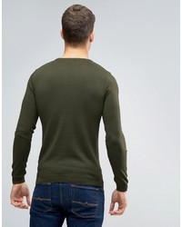 Pull à col rond olive Asos