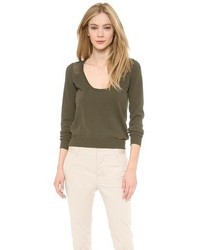 Pull à col rond olive DSquared