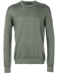 Pull à col rond olive Fay