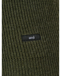 Pull à col rond olive AMI Alexandre Mattiussi