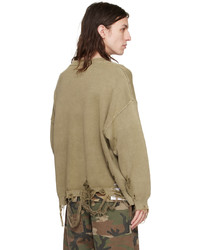 Pull à col rond olive R13