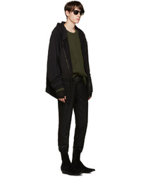 Pull à col rond olive Haider Ackermann