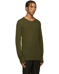 Pull à col rond olive Haider Ackermann