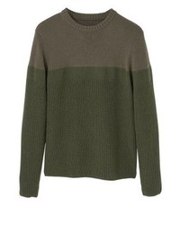 Pull à col rond olive Mango