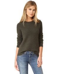 Pull à col rond olive Paige