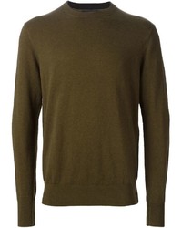 Pull à col rond olive Paul Smith