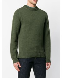 Pull à col rond olive Loewe