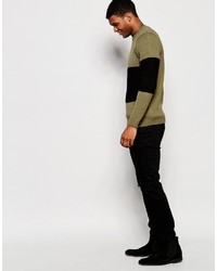 Pull à col rond olive Asos