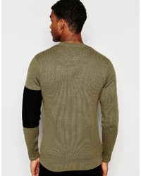 Pull à col rond olive Asos