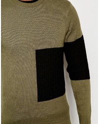 Pull à col rond olive Asos