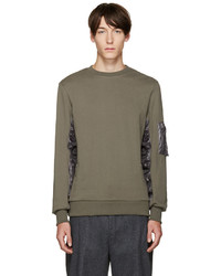 Pull à col rond olive Tim Coppens