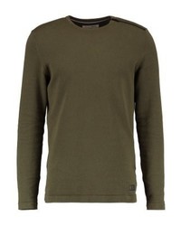 Pull à col rond olive Tom Tailor