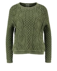Pull à col rond olive Tommy Hilfiger
