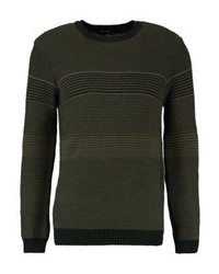 Pull à col rond olive YOURTURN