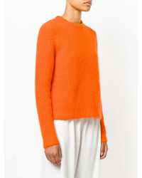 Pull à col rond orange Calvin Klein