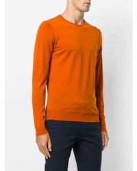 Pull à col rond orange John Smedley