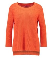 Pull à col rond orange Hugo Boss