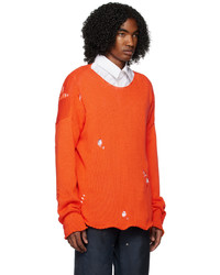 Pull à col rond orange 424