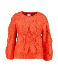 Pull à col rond orange Vila