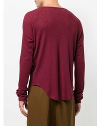 Pull à col rond pourpre foncé Haider Ackermann