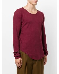 Pull à col rond pourpre foncé Haider Ackermann