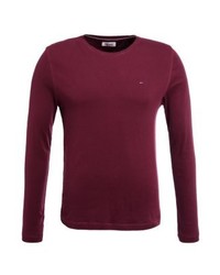 Pull à col rond pourpre foncé Tommy Hilfiger