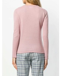 Pull à col rond rose Max Mara