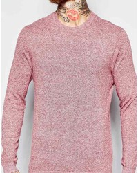 Pull à col rond rose Asos