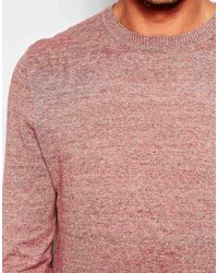 Pull à col rond rose Asos