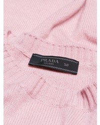 Pull à col rond rose Prada