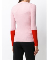 Pull à col rond rose Sportmax