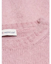 Pull à col rond rose Moncler