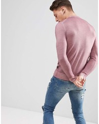 Pull à col rond rose Ted Baker