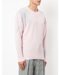 Pull à col rond rose Loveless