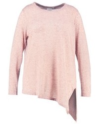 Pull à col rond rose Junarose