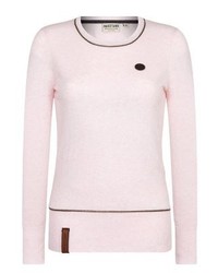 Pull à col rond rose Naketano