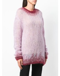 Pull à col rond rose Ann Demeulemeester