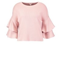 Pull à col rond rose River Island