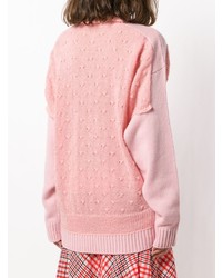 Pull à col rond rose JW Anderson