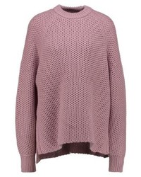 Pull à col rond rose Weekday